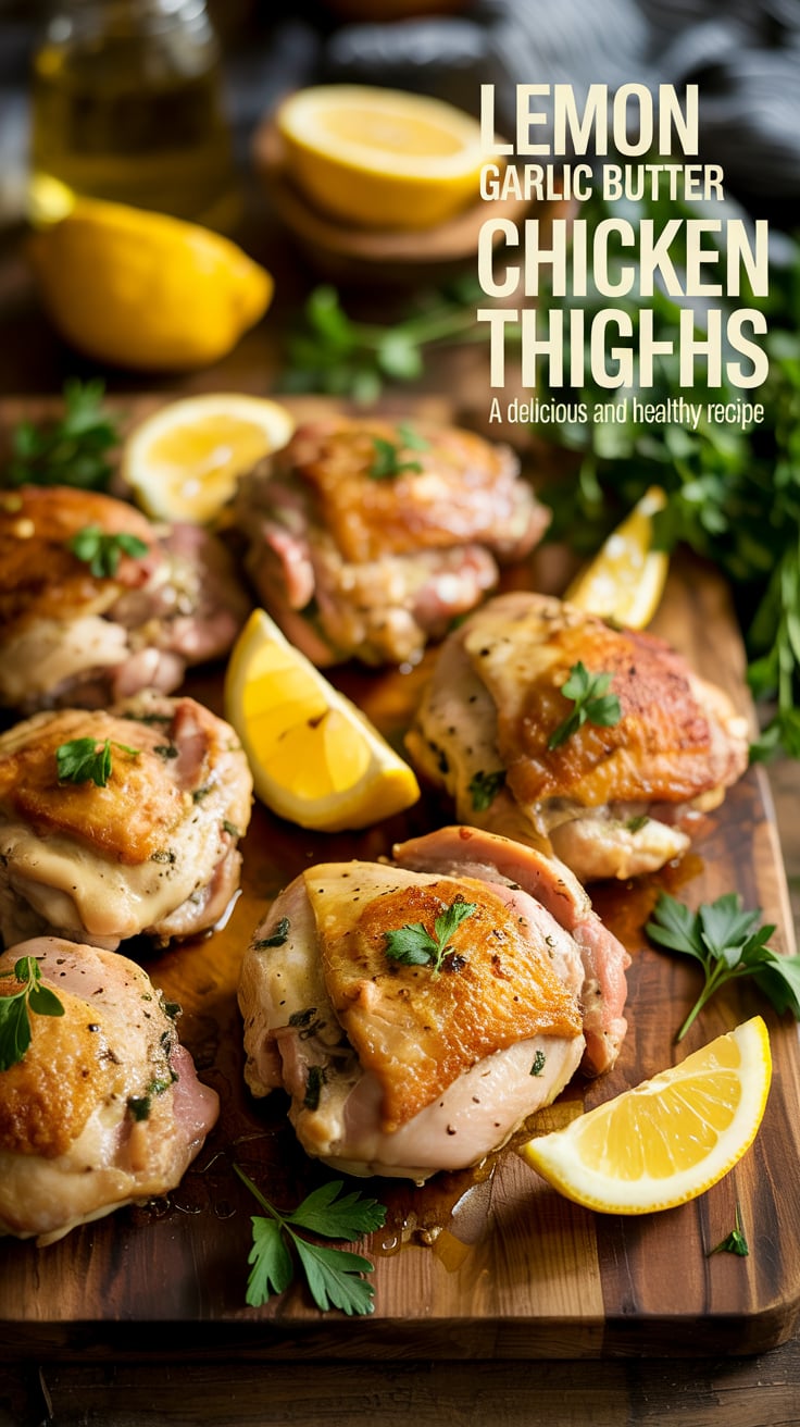 Discover a quick and flavorful way to enjoy dinner with Lemon Garlic Butter Chicken Thighs. Packed with protein and infused with vibrant lemon and garlic, this keto-friendly dish is perfect for satisfying cravings while staying healthy.