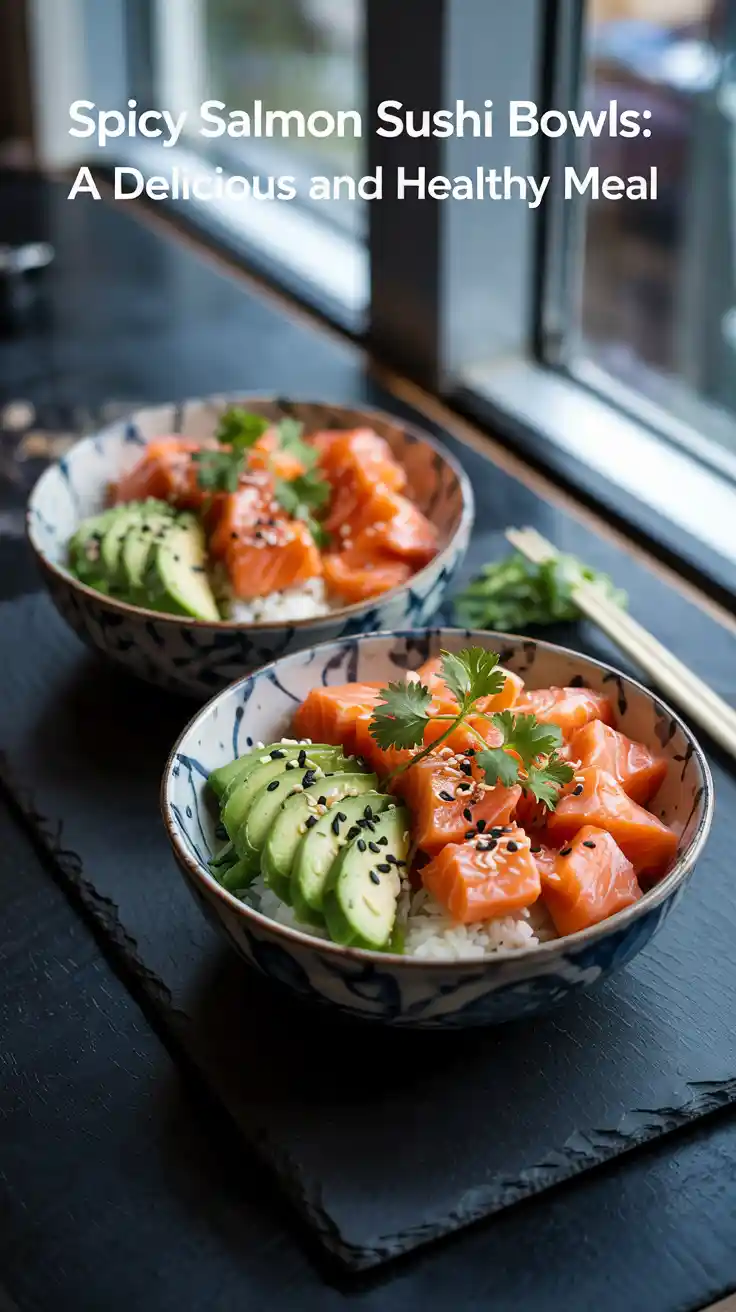 Satisfy your sushi cravings in a wholesome way with these spicy salmon bowls, carefully crafted to fuel your body without weighing you down.