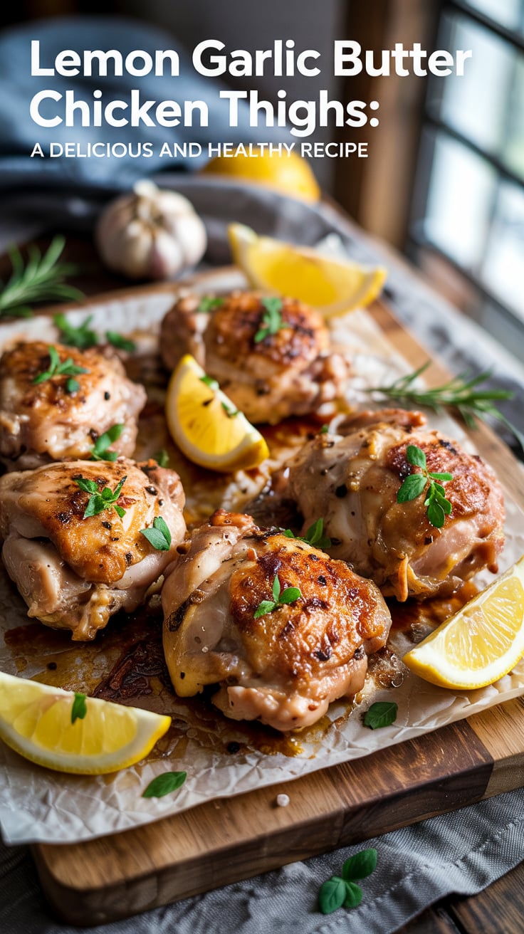 Elevate your weeknight dinners with Lemon Garlic Butter Chicken Thighs, where succulent chicken meets tangy butter and garlic. This delicious recipe offers a deliciously low-calorie option that fits seamlessly into any low-carb lifestyle.