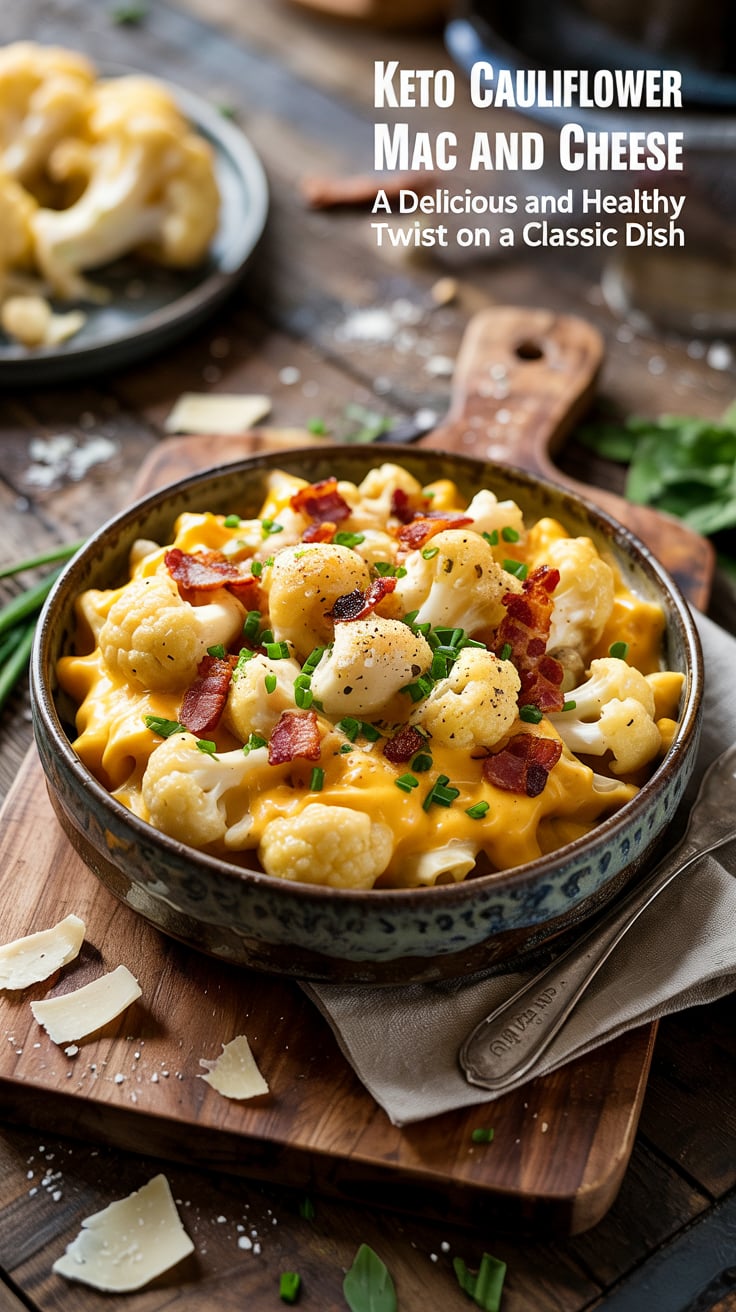 Elevate your comfort food game with Keto Cauliflower Mac and Cheese, a delightful recipe that transforms a classic into a keto-friendly masterpiece. Packed with cheesy goodness, this dish remains low in calories, ensuring you can indulge without the guilt.