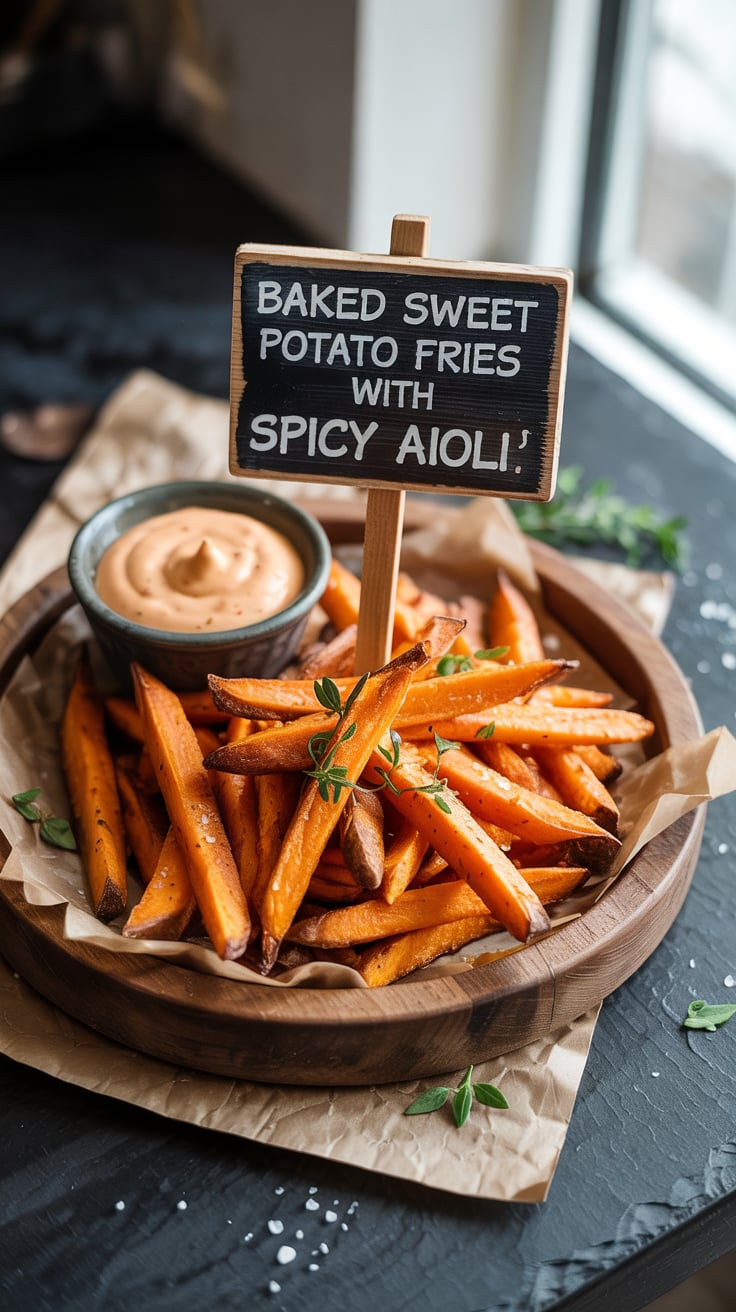 Dive into a healthier alternative to traditional fries that are both satisfying and nutritious. These baked sweet potato fries are not just delicious; they're also rich in vitamins and naturally low in calories, making them a smart choice for any meal.
