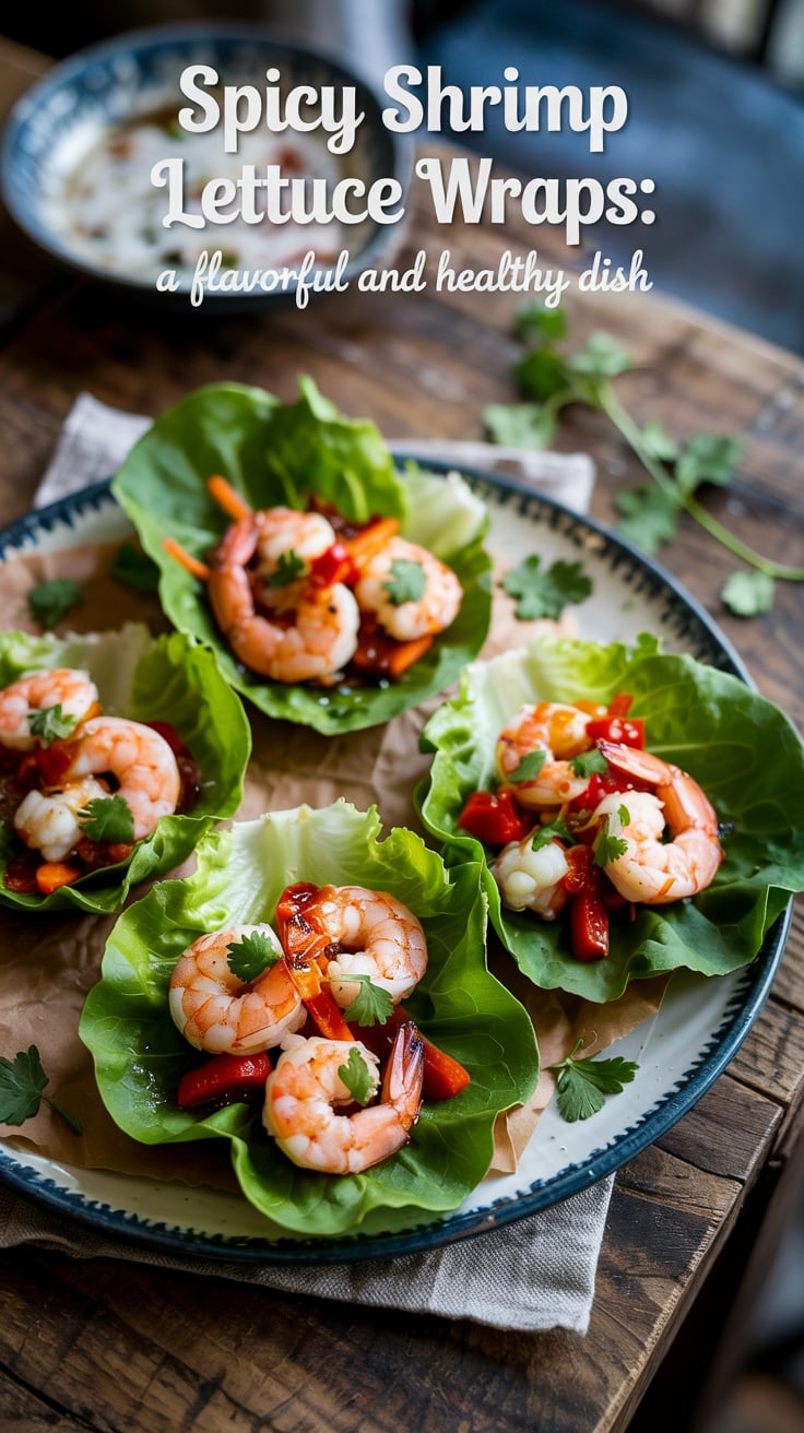 Experience a fresh take on dining with Spicy Shrimp Lettuce Wraps, where succulent shrimp meet crisp lettuce for a delightful dish. This low-calorie and low-carb recipe keeps your health goals in mind while tantalizing your taste buds.