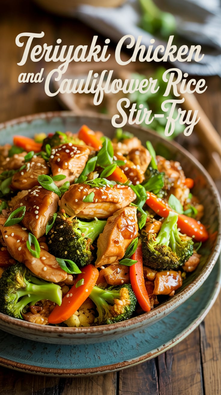 Dive into the delicious world of teriyaki chicken and cauliflower rice stir-fry, where savory meets nutritious. This dish is packed with protein while keeping carbs and calories low, making it a perfect choice for a quick and satisfying weeknight dinner.