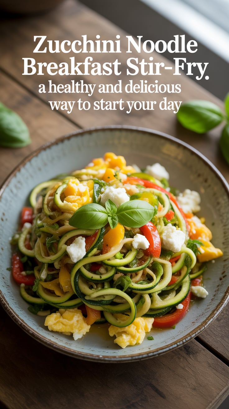 Ready for a deliciously healthy start to your day? Zucchini Noodle Breakfast Stir-Fry offers a colorful medley of flavors and textures that are both high in protein and low in calories. Embrace this keto-friendly dish and enjoy a satisfying breakfast that keeps your goals in check without sacrificing taste!