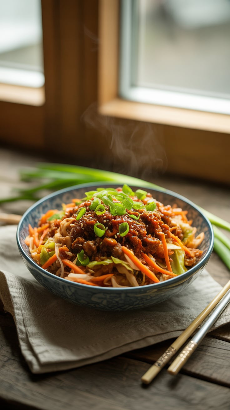 Dive into a flavorful meal that's both satisfying and healthy with Keto Eggroll in a Bowl. This savory dish captures all the essential flavors of traditional egg rolls while keeping your carb count in check, making it the perfect solution for busy weeknights.