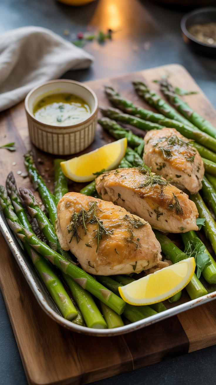 Discover the perfect weeknight dish that combines vibrant flavors with wholesome nutrition! Our One-Pan Lemon Herb Chicken and Asparagus is packed with lean protein and essential vitamins, ensuring every bite is both satisfying and healthy.