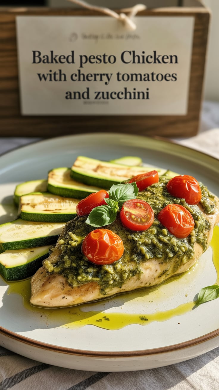 Unlock the goodness of Baked Pesto Chicken with a medley of fresh cherry tomatoes and zucchini! Packed with protein and essential nutrients, this recipe offers a guilt-free way to indulge in delicious, wholesome flavors.