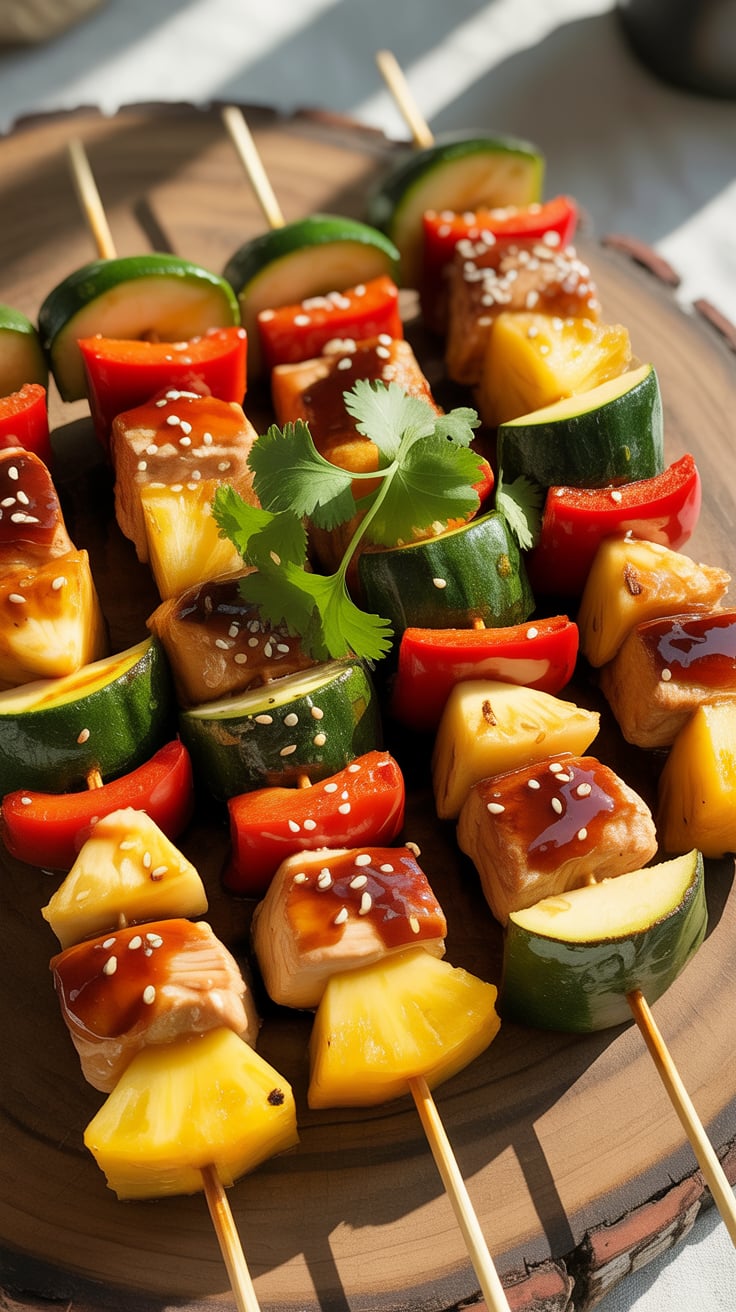 Experience a tropical twist with Teriyaki Chicken and Pineapple Skewers! Combining juicy chicken, sweet pineapple, and vibrant veggies, this high-protein recipe offers a tasty and healthy option that’s perfect for grilling season.