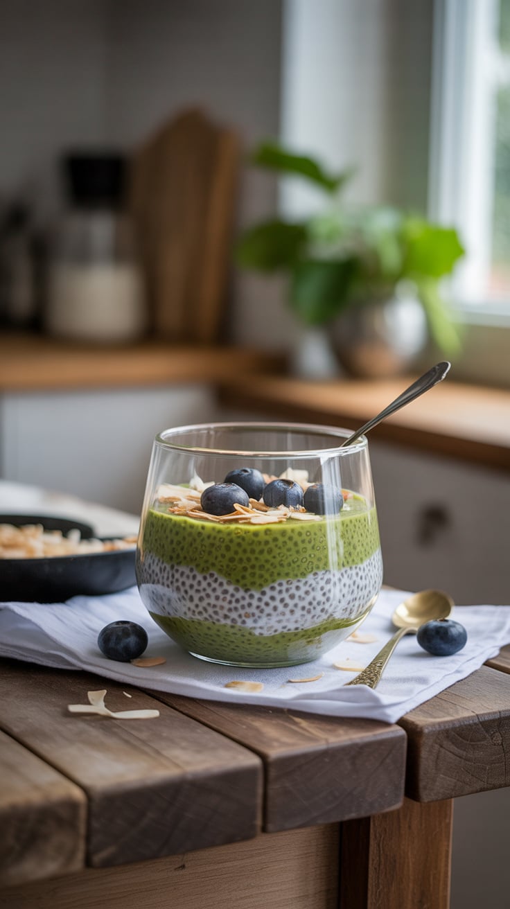 Indulge in the creamy bliss of Matcha Chia Pudding, a nutritious treat that combines the superfood power of matcha with the delightful texture of chia seeds. This guilt-free dessert is both satisfying and low in calories, making it the perfect sweet escape that nourishes your body and mind.